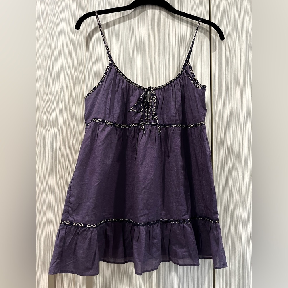 Vintage American Eagle Outfitters Cotton Camisole Purple Babydoll Tank Size 8